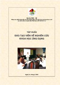 Tập huấn Đào tạo viên về nghiên cứu khoa học ứng dụng