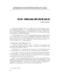 Tây Đô - Thăng Long: mối liên hệ lịch sử