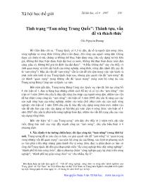 Tình trạng “Tam nông Trung Quốc”: Thành tựu, vấn đề và thách thức