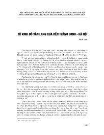 Từ kinh đô Văn Lang xưa đến Thăng Long - Hà Nội
