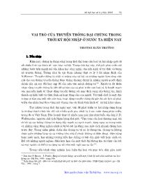 Vai trò của truyền thông đại chúng trong thời kỳ hội nhập ở nước ta hiện nay