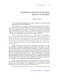 Về mối quan hệ giữa xã và thôn, quản lý và tự quản