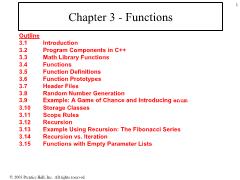 Bài giảng C++ - Chapter 3 - Functions
