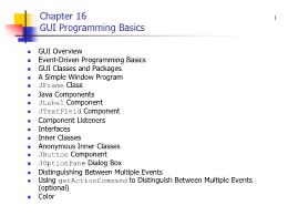 Bài giảng Chapter 16 - GUI Programming Basics