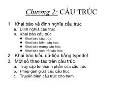 Bài giảng Chương 2: Cấu trúc