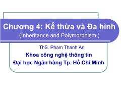 Bài giảng Cơ sở lập trình - Chương 4: Kế thừa và Đa hình