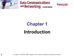 Bài giảng Data Communications and Networking - Chapter 1 Introduction