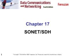 Bài giảng Data Communications and Networking - Chapter 17 SONET/SDH