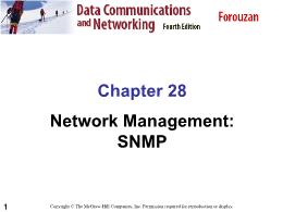 Bài giảng Data Communications and Networking - Chapter 28 Network Management: SNMP