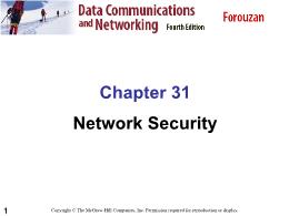 Bài giảng Data Communications and Networking - Chapter 31 Network Security