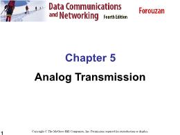 Bài giảng Data Communications and Networking - Chapter 5 Analog Transmission