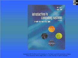 Bài giảng Introduction to Computing Systems - Chapter 01: Welcome Aboard!