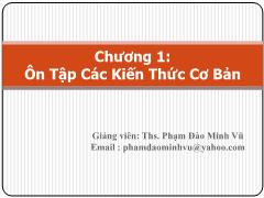 Bài giảng Lập trình C - Chương 1: Ôn tập các kiến thức cơ bản