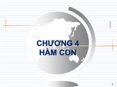 Bài giảng Lập trình C++ - Chương 4 Hàm con