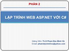 Bài giảng Lập trình web asp.net với C#