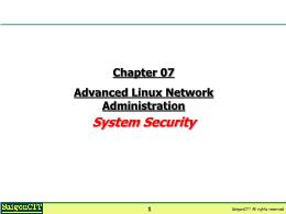 Bài giảng LPI202 - Chapter 07 Advanced Linux Network Administration