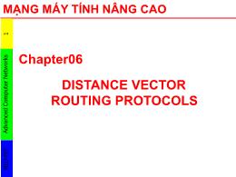 Bài giảng Mạng máy tính nâng cao - Chapter 06: Distance vector routing protocols