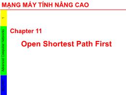 Bài giảng Mạng máy tính nâng cao - Chapter 11: Open Shortest Path First