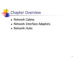 Bài giảng Network - Chapter 02