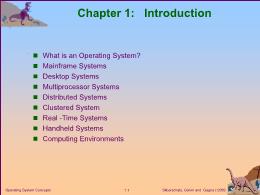 Bài giảng Operating System Concepts - Chapter 1: Introduction