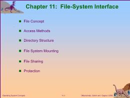 Bài giảng Operating System Concepts - Chapter 11: File-System Interface