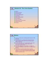 Bài giảng Operating System Concepts - Module 20: The Linux System