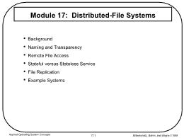 Bài giảng Operating System Concepts - Module: Distributed-File Systems