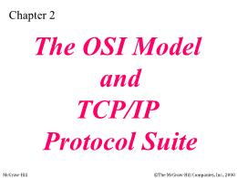 Bài giảng TCP/IP - Chapter 2: The OSI Model and TCP/IP Protocol Suite