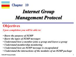 Bài giảng TCP/IP Protocol Suite - Chapter 10: Internet Group Management Protocol