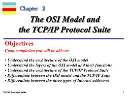 Bài giảng TCP/IP Protocol Suite - Chapter 2: The OSI Model and the TCP/IP Protocol Suite
