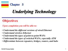 Bài giảng TCP/IP Protocol Suite - Chapter 3: Underlying Technology