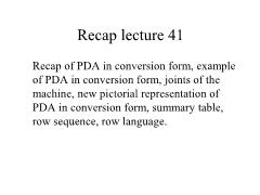 Bài giảng Theory Of Automata - Lecture 42