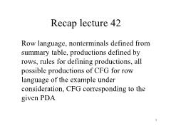 Bài giảng Theory Of Automata - Lecture 43