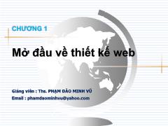 Bài giảng Thiết kế web - 1. Tổng quan