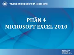 Bài giảng Tin học đại cương - Phần 4 Microsoft Excel 2010