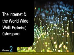 Bài giảng Using Information Technology 11e - Chapter 2: The Internet & the World Wide Web: Exploring Cyberspace