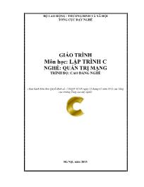 Giáo trình Quản trị mạng (Phần 1)